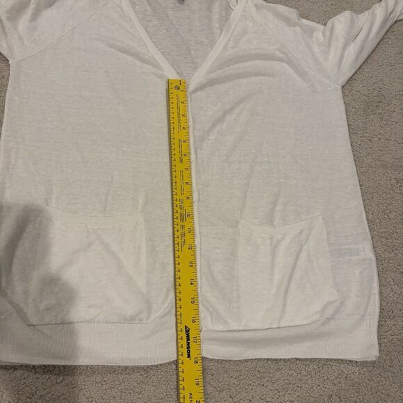 Eileen Fisher Women’s 3/4 Sleeve Button Cardigan Women Medium Org Linen Cotton - Picture 4 of 7